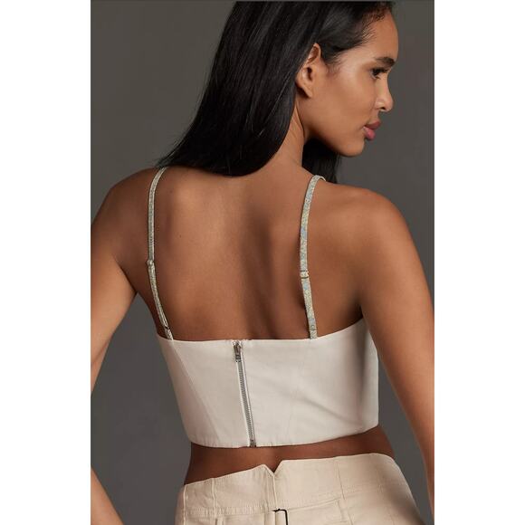 NWT Anthropologie Let Me Be Corset Crop Top - Large - Picture 4 of 6
